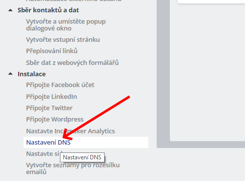 Nastavení DNS Nastavení DNS
